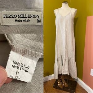 Terzo Millennio Women's Cream Maxi Dress